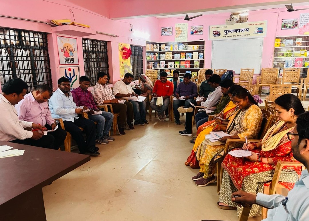 बीआरसी गजाधरपुर में हुआ वार्षिक परीक्षा के उत्तर पुस्तिकाओं का मूल्यांकन कार्य