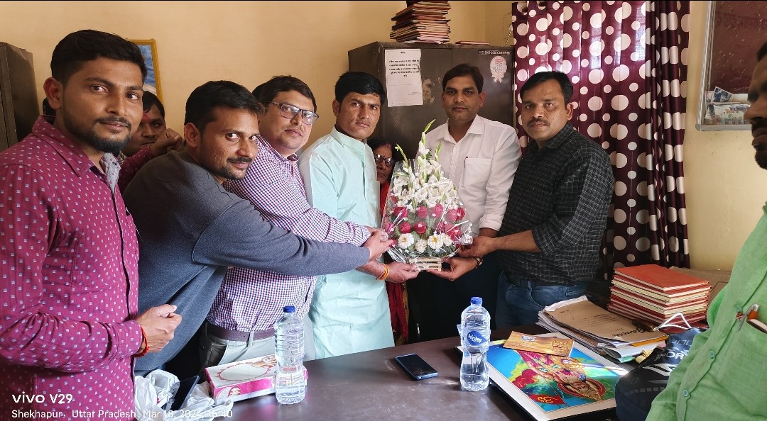 नवनियुक्त खण्ड शिक्षा अधिकारी का बीआरसी पर किया गया स्वागत