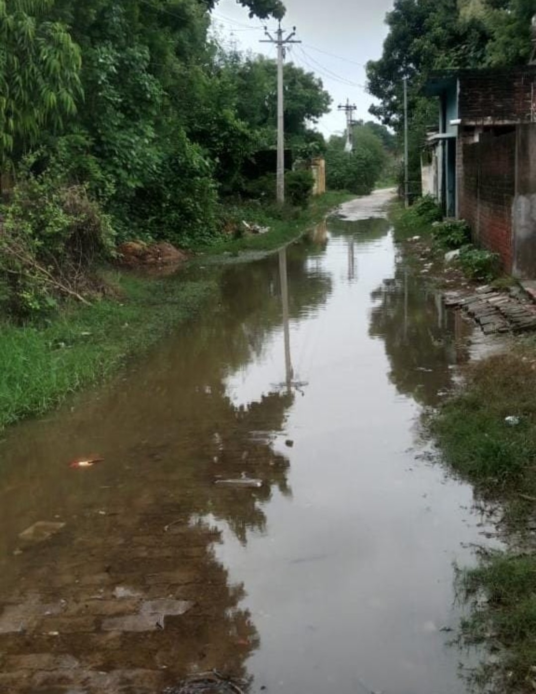 जल जीवन मिशन की खुदाई से चौपट हुई सड़के,जलभराव से जूझ रहे ग्रामीण