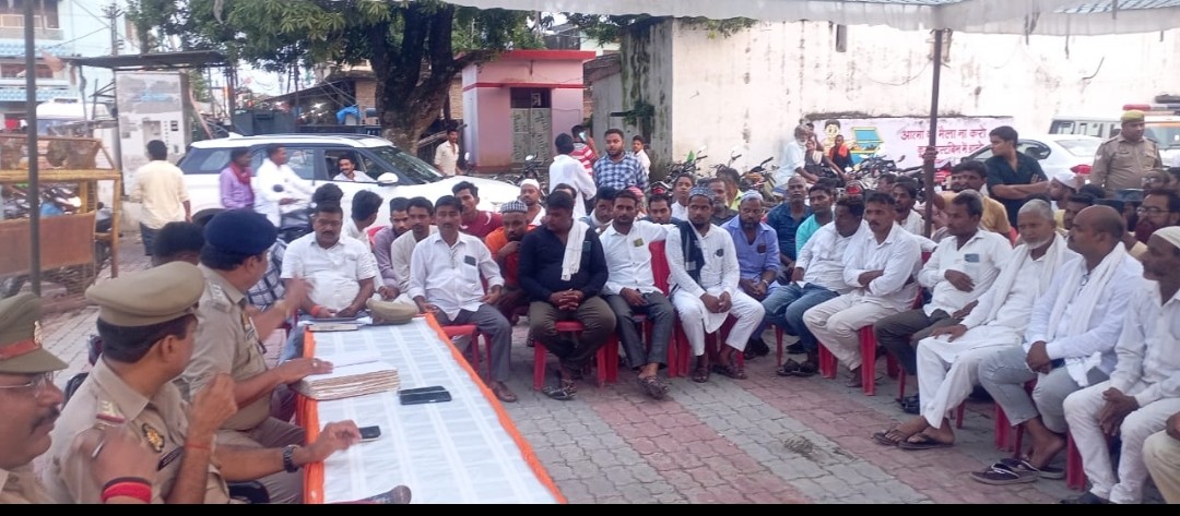 रबीउल अव्वल एवं गणेश प्रतिमा विसर्जन को लेकर  शांति समिति की  संपन्न